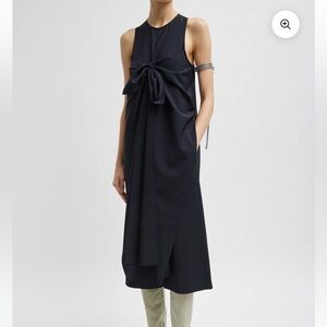 Nwt Tropical Wool Tie Front Dress sz 6 navy